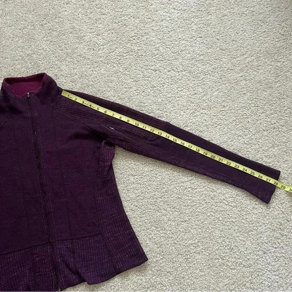 Mountain Hardwear Sarafin Cardigan Full Zip Sweater Women Sm Wool Blend Purple - Picture 9 of 16